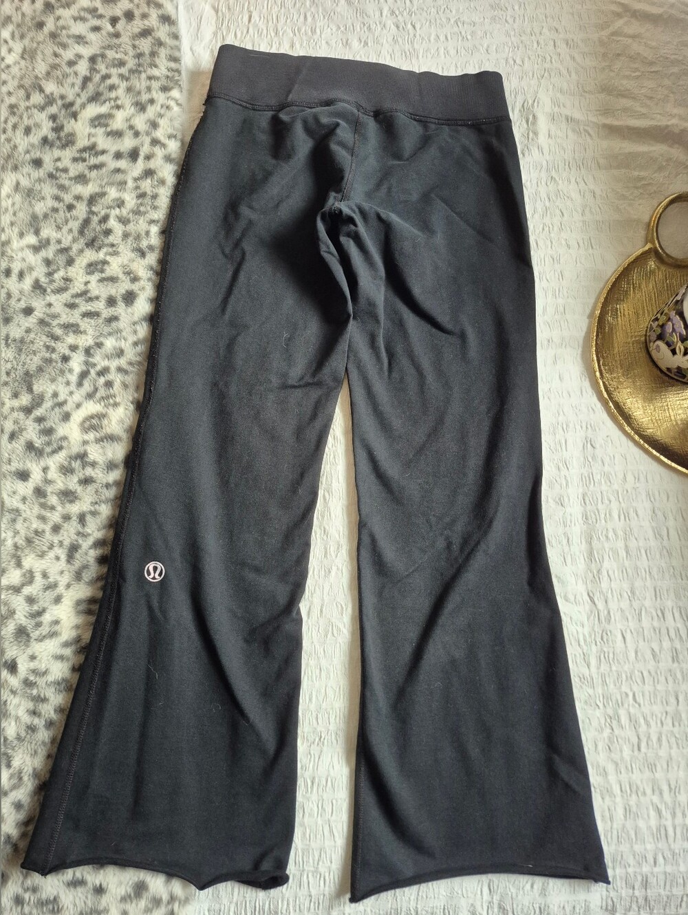 Lululemon Mid Rise Wide Leg Black Leggings